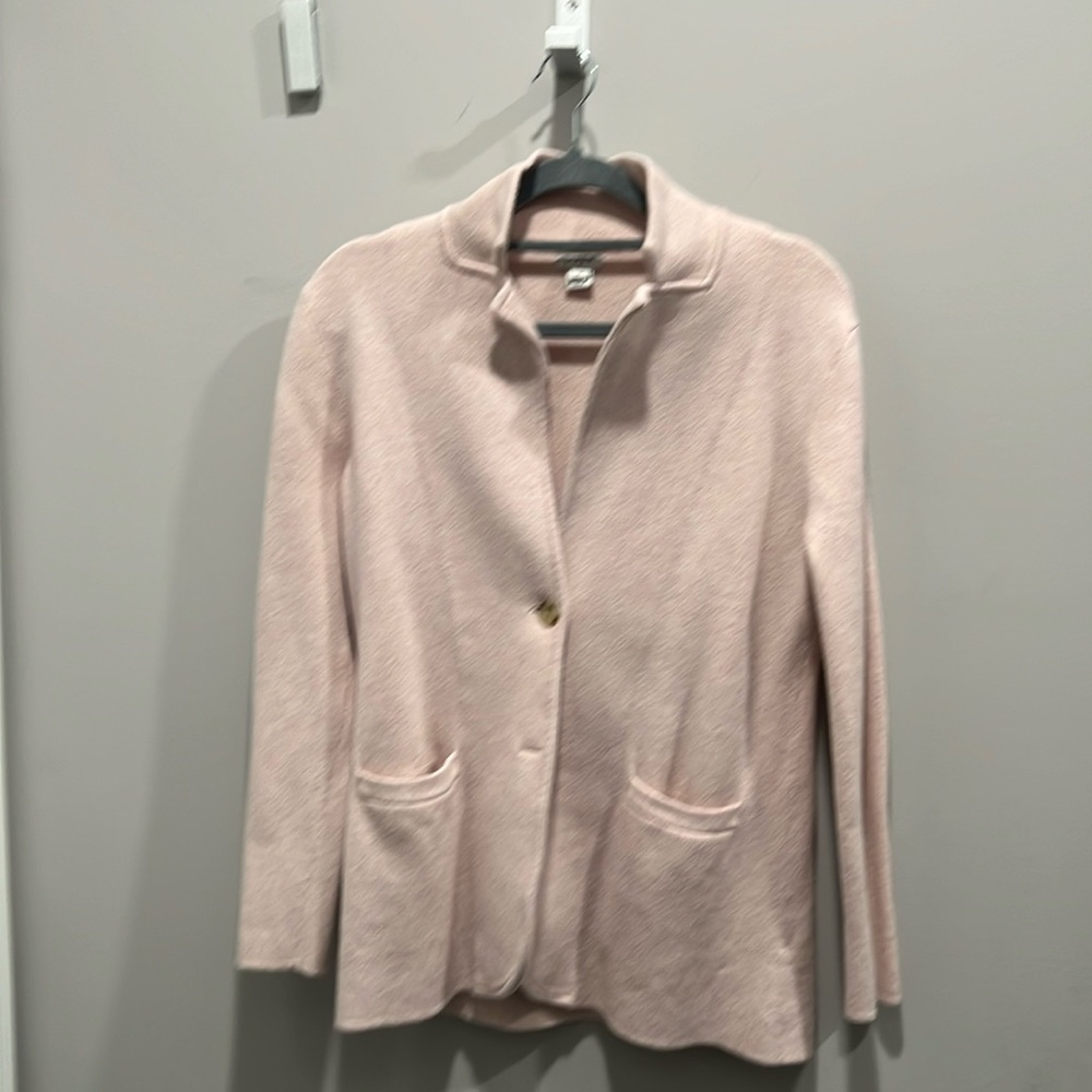 J Crew Factory Schoolboy Sweater Blazer. Light Pink. Size M.
